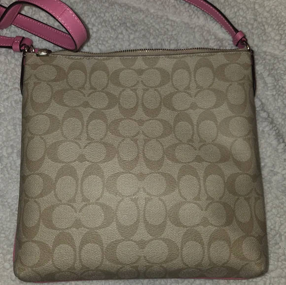 Coach Beige and Pink Women's Bag - Picture 4 of 6